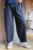 Burlington Stretch Button Pocket Barrel Pant Navy